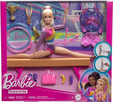 Barbie Gymnastics Doll & Accessories, Playset with Blonde Fashion Doll, C-Clip for Flipping Action, Balance Beam, Warm-Up Suit & More Brand: Barbie 300+ bought in past month $29.99 Barbie Gymnastics, Accessoires Barbie, Barbie Doll Set, Blonde Fashion, Barbie Sets, Barbie Doll Accessories, Balance Beam, Barbie Toys, Barbie Accessories