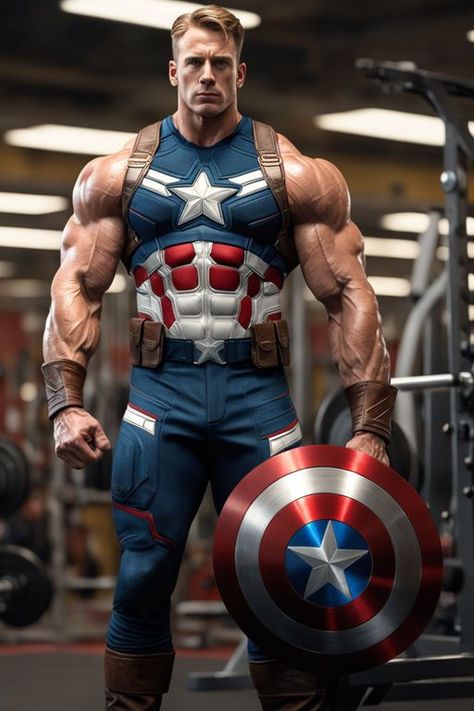 Captain America, Marvel, Gym, The World