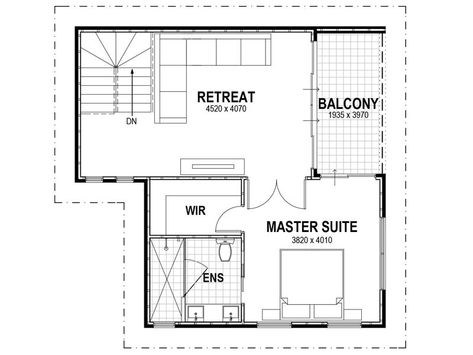 Second Story Addition Floorplan, Upstairs Extension Ideas, Parents Retreat Master Suite Floor Plan, Second Story Extension Australia, Second Storey Addition, Second Story Master Suite Addition, Second Story Addition Plans, Parent Retreat, Upstairs Extension