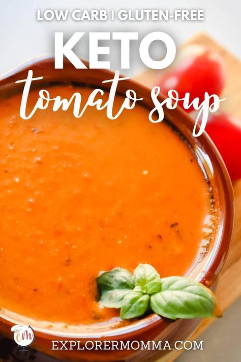 Keto Homemade Tomato Soup, Keto Tomato Bisque Soup, Keto Tomato Soup Easy, Clean Tomato Soup, Keto Tomato Soup Rao’s, Thm Tomato Soup Recipe, Low Carb Tomato Basil Soup, Keto Vegetable Soup Recipes, Keto Tomato Soup Recipes