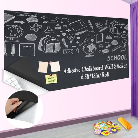 Alternative Wallpaper, Chalkboard Contact Paper, Chalk Board Paint, Chalkboard Wallpaper, Board Paint, Chalkboard Stickers, Wallpaper Diy, Teenager Gifts, Chalkboard Wall