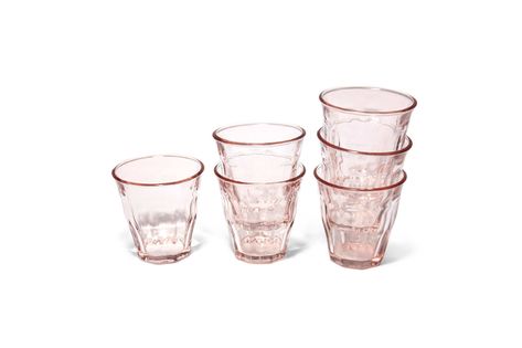 Trending on Remodelista: 5 Pink Picks to Perk Up a Room - Gardenista Pink Drinking Glasses, Colored Drinking Glasses, Colored Wine Glasses, Ice Cream Dishes, Pink Glassware, Glassware Drinking, Soft Pink Color, French Bistro, Pink Paint