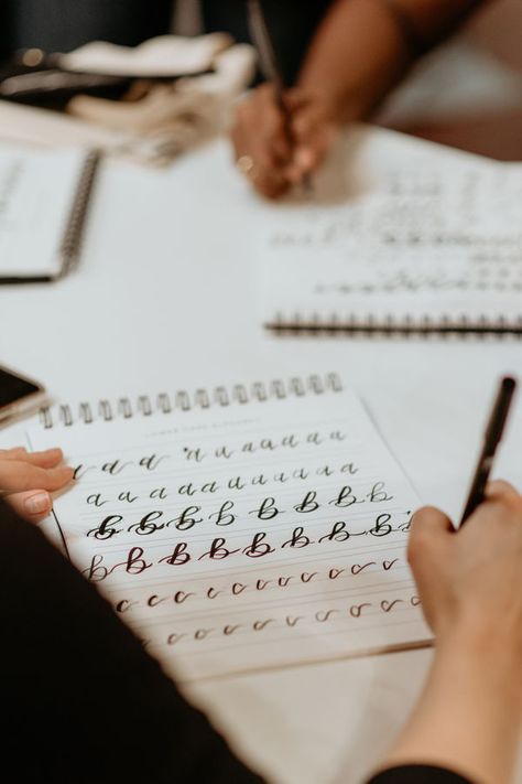 Hoboken Modern Calligraphy Workshop with Write Pretty for Me #writeprettyforme #calligraphy #workshop Calligraphy Photoshoot, Calligraphy Hobby, Calligraphy Aesthetic, Calligraphy Branding, Calligraphy Workshop, English Fonts, Branding Shoot, Washington Street, Writing Workshop