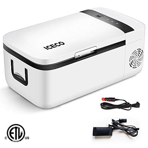 ICECO T12 Portable Refrigerator, Touch Control, Car Freezer (14 Quart), Touch Screen, DC 12/24 V, AC 110-240V, 0¨H to... Best Counter Depth Refrigerator, Mini Fridge With Freezer, Small Cooler, Fridge Cooler, Portable Refrigerator, Counter Depth Refrigerator, Portable Fridge, Microcar, Compact Refrigerator