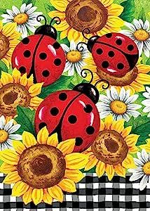 Ladybug House, Ladybug Garden, Summer Garden Flags, Ladybug Art, Rhinestone Crafts, Diamond Drawing, Mosaic Pictures, Art & Craft Paint, Whimsical Garden