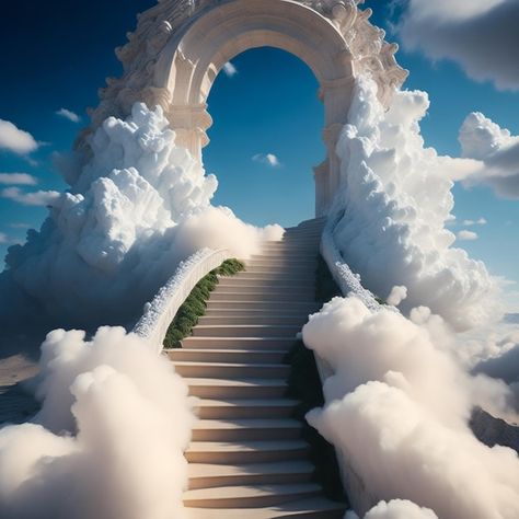 Stairway Pictures, Heaven Gates, Stairway Photos, Path To Heaven, Angel Bebe, Stairs To Heaven, Heaven's Gate, Jesus Christ Artwork, Church Poster Design