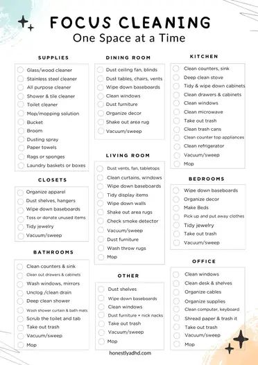 Organisation, Motivation Cleaning, Clean Room Checklist, Cleaning Chart, Cleaning Baseboards, Room Checklist, Deep Cleaning Checklist, Deep Cleaning House, Room Cleaning