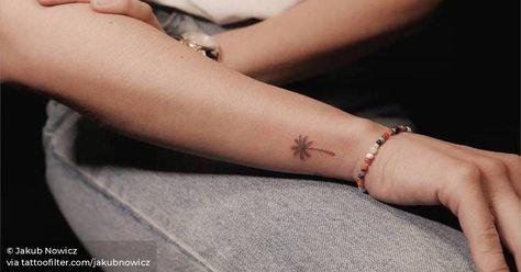 Palm Tree Tattoo On Wrist, Small Palm Tree Tattoo Wrist, Palm Wrist Tattoo, Palm Tree Tattoos For Women On Arm, Palm Tree Wrist Tattoo, Fineline Palm Tree Tattoo, Tree Tattoo On Wrist, Mini Palm Tree Tattoo, Tiny Palm Tree Tattoo