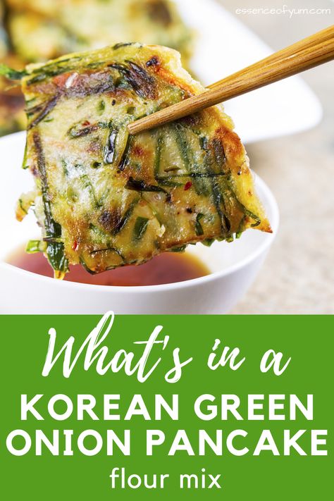 Green Onion Pancake Korean, Korean Onion Pancake, Korean Green Onion Pancake, Korean Pancake Mix Recipe, Korean Green Onion Pancake Recipe, Korean Green Onion, Green Onion Pancake Recipe, Korean Scallion Pancake, Asian Pancakes