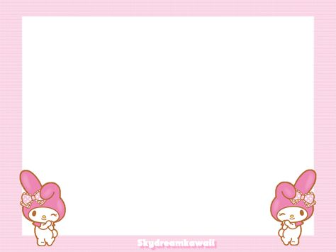 Kawaii memo paper - My Melody - Sanrio Sanrio Border, Sanrio Notes, Hello Kitty Frame, School Labels Printables, Pink Notepad, Memo Pad Design, My Melody Wallpaper, Note Writing Paper, Scrapbook Printing