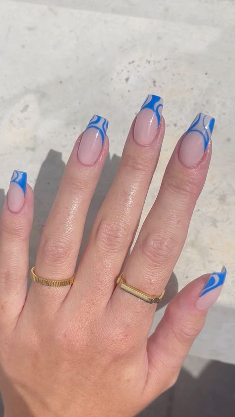 Stained Nails, Greek Holiday, Holiday Acrylic Nails, Mickey Nails, Holiday Nail, Summery Nails, Lines On Nails, Casual Nails, Cute Summer Nails