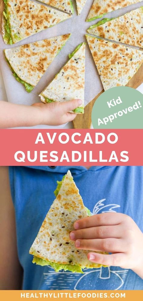 Avocado Recipes For Diabetics, Recipes With Avocado Easy, Baby Quesadilla, Avocado Lunches, Avacacado Recipes, Avocado Snack Ideas, Avocado Quesadilla, Healthy Quesadilla, Salmon Toast