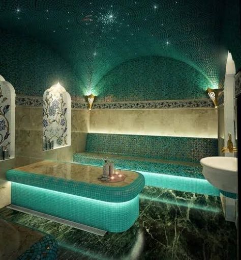 Deco Spa, Moroccan Bath, Home Spa Room, Indoor Spa, Spa Interior Design, Spa Rooms, Sauna Design, Spa Interior, Spa Decor