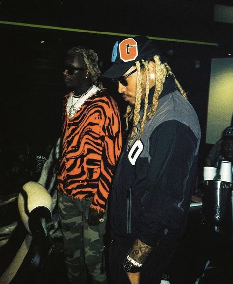 Trending Raps on Twitter: "Young Thug x Future 🐍🦅… " Young Thug Dress, Future And Young Thug, Young Thug Fashion, Thug Fashion, Young Thug Album, Lord Pretty Flacko, Hip Hop Quotes, Dark Skin Men, Rap Wallpaper