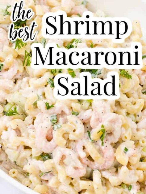 Cold Shrimp Pasta Salad, Shrimp Macaroni Salad, Shrimp Macaroni, Homemade Macaroni Salad, Macaroni Pasta Salad, Creamy Macaroni Salad, Creamy Pasta Salad, Shrimp Pasta Salad, Seafood Salad Pasta