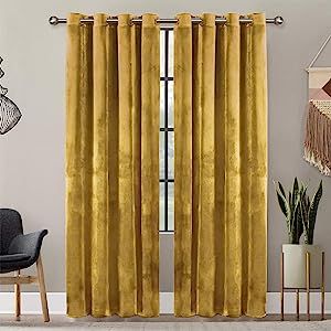 Premium Quality Versatile Usage Thermal Insulation Easy Care Crushed Velvet Curtains, Gold Curtains, Eyelet Curtains, Curtain Room, Bedroom And Living Room, Insulated Curtains, Darkening Curtains, Thermal Curtains, Modern Curtains