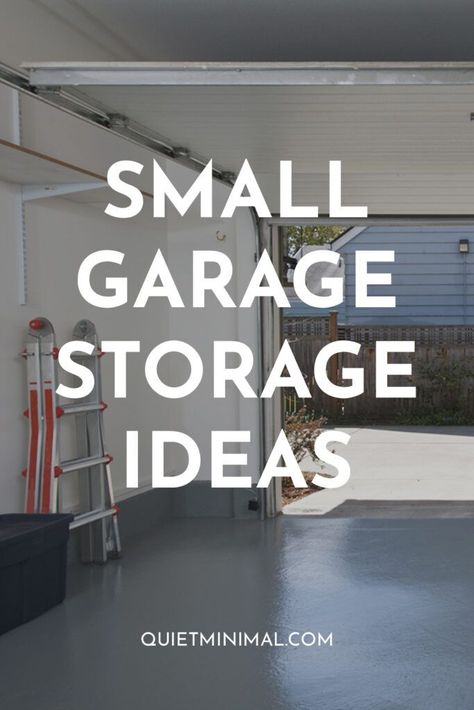 small garage storage ideas Storage For Small Garage, Small Garage Makeover Ideas, Garage Organization On A Budget, Single Garage Ideas, Single Car Garage Ideas, Organized Garage Ideas, Garage Minimalist, Garage Organization Ideas Storage, Small Garage Ideas