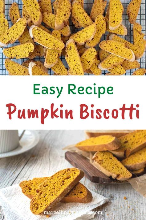 This Pumpkin Biscotti recipe bring together the warm flavors of cinnamon, nutmeg, ginger, and cloves with pumpkin puree to create the best seasonal biscotti. #PumpkinBiscotti #PumpkinBiscottiRecipe #BiscottiRecipes Savory Biscotti Recipe, Pumpkin Spice Biscotti Recipe, Pumpkin Spice Biscotti, Pumpkin Biscotti Recipe Easy, Pumpkin Biscotti Recipe, Sugar Free Biscotti Recipe, Biscotti Recipes Best, Healthy Biscotti Recipe, Recipes With Pumpkin Puree