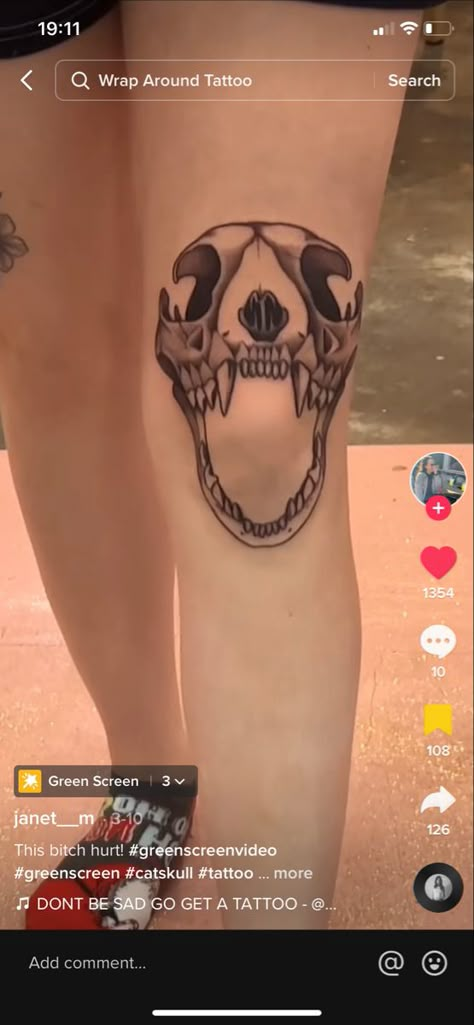 Knee Teeth Tattoo, Animal Skull Knee Tattoo, Knee Ring Tattoo, Snake Jaw Tattoo, Cat Jaw Bone Tattoo, Wolf Jaw Tattoo, Dog Jaw Bone Tattoo, Moving Knee Tattoo, Wolf Skeleton Tattoo