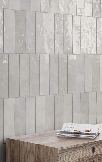 The Tile to Watch: Cloé Ceramic Tile | Bedrosians Tile & Stone Cloe Tile, Subway Tile Patterns, Tile Layout, Kitchen Backsplash Designs, Bath Tiles, Tile Inspiration, White Tiles, Ceramic Wall Tiles, My New Room