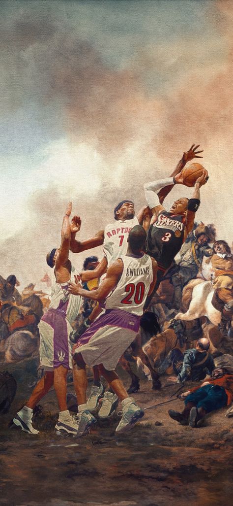 Basketball Players Wallpaper, Basketball Wallpaper Iphone, Kobe Wallpaper, Basketball Art Wallpaper, Nba Art Wallpaper, Nba Players Wallpaper, Allen Iverson Art, Wallpaper Nba, Retro Basketball Wallpaper