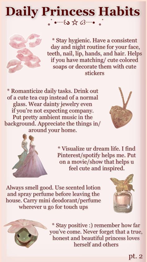 angel princess tips ♡ pale pink coquette girly aesthetic ♡ self care hygiene habits ♡ Coquette Self Care Aesthetic, Daily Princess Habits, How To Be A Princess Tips, Aesthetic Self Care Tips, What Is Coquette, Girly Stuff Aesthetic, Hygiene Motivation, How To Be A Princess, Princess Self Care