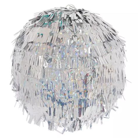 Disco Ball Pinata | Hobby Lobby | 2345619 Pink And Disco Ball Decor, Birthday Pinata Ideas, Eras Tour Party Theme, Disco Party Favors For Adults, Disco Masquerade, Silver Theme Party Decoration, Disco Ball Pinata, Round Pinata, Disco Party Ideas