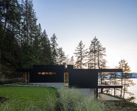 Cedar Cabin, Building Skin, Contemporary Cabin, Timber Cabin, Glass Cabin, Bowen Island, Cedar Cladding, Chalet Design, Roof Lantern