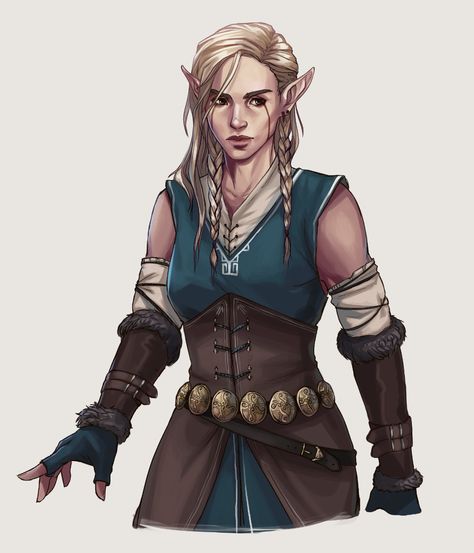 Rachel Denton, Winter Warlock, Half Elf, Elf Characters, Pathfinder Character, Female Elf, Fantasy Races, Dungeons And Dragons Characters, Dnd Art