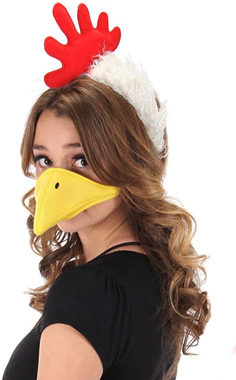 Chicken Headband, Beak Mask, Chicken Plush, Chicken Hats, Chicken Costumes, Animal Costumes, Plastic Headband, Party Stores, Cool Halloween Costumes