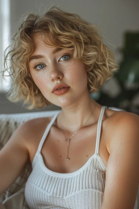 20 Gorgeous Short Haircuts For Curly Hair That Will Make You Ditch The Straightener - Pinch Of Glam Round Haircut, Short Haircuts For Curly Hair, Blonde Curly Bob, Short Curly Cuts, Perfect Curly Hair, Super Short Haircuts, Short Curly Pixie, Curly Pixie Haircuts, Stylish Short Haircuts