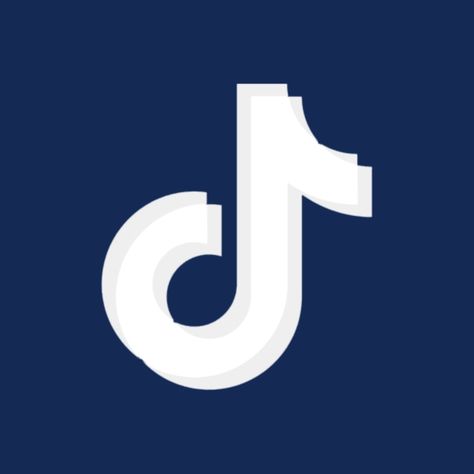 Dark Blue Tiktok Icon, App Icon Tiktok, Tiktok App Icon, Plakat Design Inspiration, Scaramouche Icon, Blue Ios, Blue App Icon, Tiktok App, Blue Icon