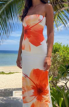 Long Vacation Dresses, By The Beach Outfits, Cute Dresses Maxi, Summer Dresses Fancy, Long Vacation Dress, Clothes To Wear In Hawaii, Cute Long Summer Dresses, Fitted Dress Outfit Ideas, Hawaii Outfits Amazon