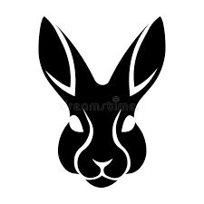 Easter Bunny Illustration, Logo Rabbit, Chinese New Year Zodiac, Rabbit Silhouette, Symbol Drawing, Rabbit Drawing, Head Silhouette, Minimalism Style, Silhouette Drawing