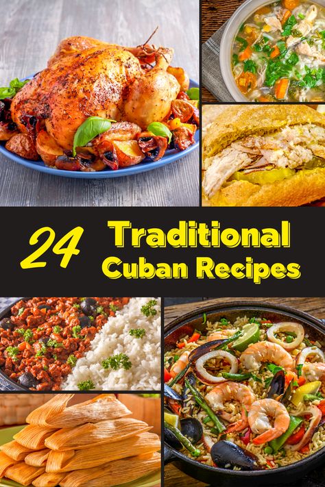 Cuban Menu Ideas, Cuban Meals Dinners, Cuban Dishes Chicken, Columbian Dinner Recipes, Cuban Cuisine Recipes, Cuban Fufu Recipe, Cuban Christmas Food, Healthy Cuban Recipes, Cuban Seafood Recipes