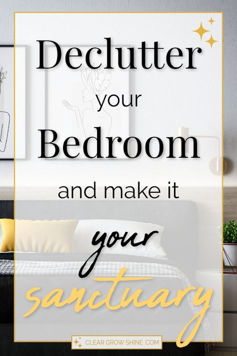 Master Bedrooms Declutter, How To Make Your Bedroom A Sanctuary, Decluttering Bedroom, Uncluttered Bedroom, How To Declutter Your Bedroom, Brooklinen Sheets, Bedroom Declutter, Sanctuary Home, Declutter Bedroom