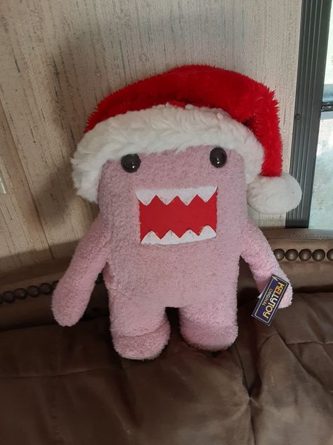 Pink Domo, Domo Plush, Santa Hat, Pink