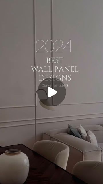 A E S T H E T I C A L L Y 💡✨ on Instagram: "2024 Best Wall Panel Designs to try!

[📲SAVE & SHARE FOR YOUR UPCOMING PROJECT!]

Don’t be afraid of incorporating wall details such as molding and textures. Try incorporating  the these 4 designs:

☑️ 1. Vertical moulding

☑️ 2. Fluted

☑️ 3. Square

☑️ 4. Arches

Which one is your favorite?

 FOLLOW FOR MORE INTERIOR DESIGN TIPS 📐
.
.
.
#homeinspo #wallpaneldesign #walltrim #wallmoulding #interiordesigntrends #newluxury #Moderninteriors #interiordesigntips #quietluxury #luxuryhomes #Blackaccents #aesthetic #minimalism #cleaninteriors #cozyinteriors #chicinteriors #renovationproject #renolife #sleekspaces  #MoodLighting #NaturalLighting #aesthetichomes #aesthetic #minimalism #interiordesign #chicinteriors" Office With Wall Paneling, Waynes Coating Wall Ideas, Waynes Coating Wall, Half Wall Trim, Panel Molding Wall, Diy Wall Panel, Wall Molding Ideas, Fluted Wall Panel, Wall Panel Designs