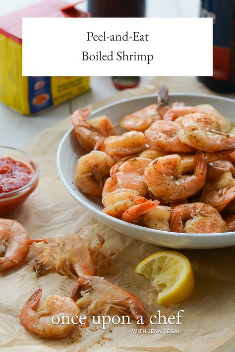 Peel-and-Eat Boiled Shrimp with Cocktail Sauce Keto Suppers, Peel And Eat Shrimp, Sweet Red Chili Sauce, Boiled Shrimp, Homemade Cocktail Sauce, Sauce Cocktail, Best Shrimp Recipes, Cooked Shrimp, Once Upon A Chef