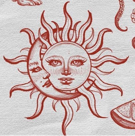 Tattoo Sol E Lua, Tattoo Sun And Moon, Moon Sun Tattoo, Upper Arm Tattoos, Sun Tattoos, Tatuaje A Color, Weird Tattoos, Stylist Tattoos, Tattoo Style Drawings