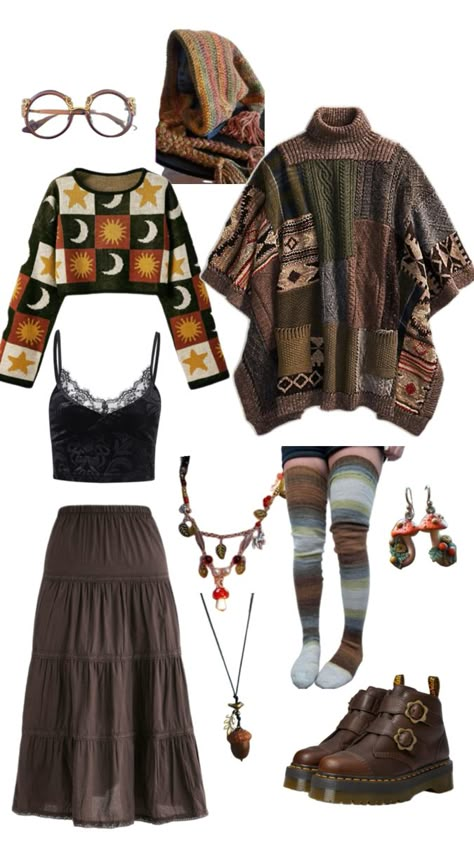 Goblin Core, Earthy Outfits, Whimsy Goth, Hippie Style Clothing, Funky Outfits, Boho Chic Outfits, Fashionista Clothes, Whimsical Fashion, Hippie Outfits