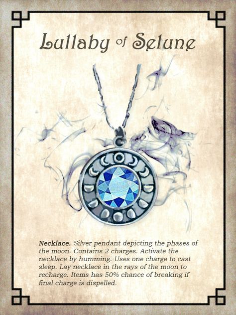 Dnd Magic Items Necklace, Dnd Rare Items, Magic Pendant Fantasy Art, Dnd Magic Necklace, Feywild Magic Items, Magical Amulet Fantasy Art, Dnd Magic Jewelry, Fantasy Magical Items, Dnd Necklace Item