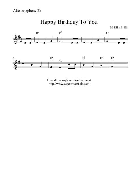 Happy Birthday To You, free easy alto saxophone sheet music notes Happy Birthday Alto Sax Sheet Music, Sheet Music Alto Saxophone, Alto Sax Sheet Music Free, Easy Saxophone Sheet Music, Tenor Saxophone Sheet Music Easy, Sax Sheet Music Alto Saxophone, Easy Alto Sax Sheet Music, Tenor Saxophone Sheet Music Jazz, Alto Saxophone Sheet Music Jazz