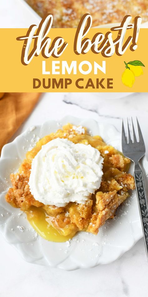 Pie, Make Ahead Cakes, Lemon Dump Cake, Lemon Dump Cake Recipe, Berry Bread, Easy Dump Cake Recipe, Old Fashioned Bread Pudding, Dump Cake Recipe, Dump Cakes