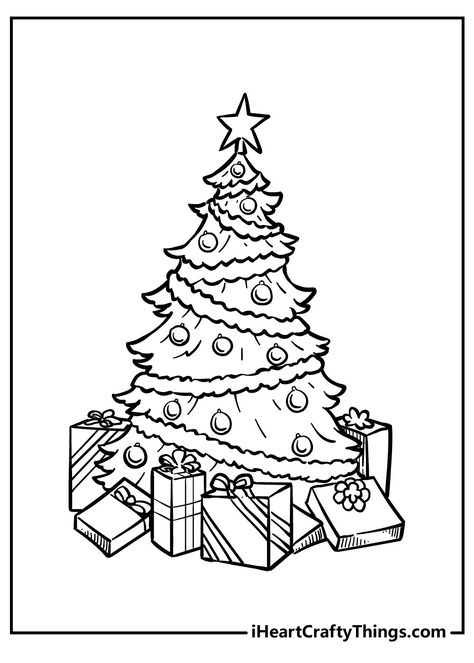 Christmas Tree Coloring, Merry Christmas Coloring Pages, Tree Coloring, Christmas Tree Drawing, Free Christmas Coloring Pages, Charlotte Rose, Christmas Coloring Sheets, Printable Christmas Coloring Pages, Christmas Tree Coloring Page