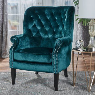 Velvet Wingback Chair, Pumpkin House, Teal Velvet, Velvet Armchair, Noble House, Indoor Patio Furniture, Green Chair, Comfy Chairs, Club Chair