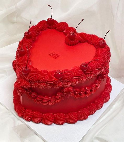 August Cake, 24th Birthday Cake, Red Birthday Cakes, Red Birthday Party, 25th Birthday Cakes, Chocolate Cake Designs, Happy Birthday Cake Pictures, 21st Birthday Cakes, Red Cake