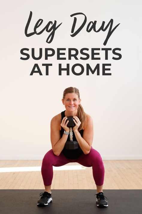 We'll target the thighs, quads, hamstrings and glutes -- all in under 30 minutes at home! I suggest adding this leg superset workout to your weekly fitness routine once a week. Leg Superset Workout, Leg Superset, How To Do Lunges, Superset Workout, Hamstrings And Glutes, Lower Body Circuit, Weekly Workout Routines, Lower Body Strength, Lower Body Muscles