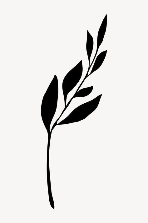 Olive Branch Vector, Leaves Outline, Leaves Silhouette, Branch Silhouette, Print Making Designs, Leaf Icon, Leaf Collage, Leaf Outline, Black And White Leaves