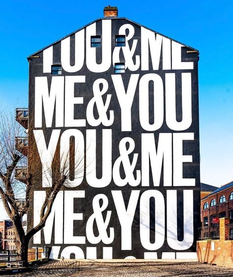 All Posts • Instagram Typography Mural, Type Mural, Anthony Burrill, Building Signage, Big Artwork, Office Mural, Warehouse Design, Wall Text, Street Mural